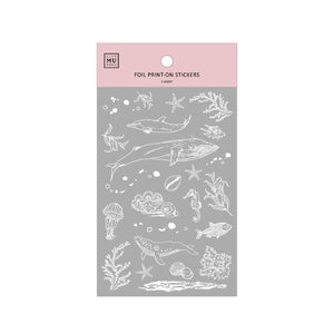 MU Print On Sticker Silver Foil Transfer - 2004 - Sea Life