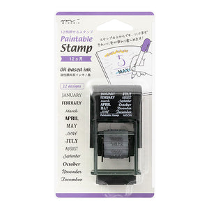 Midori Paintable Rotating Stamp - 12 Months
