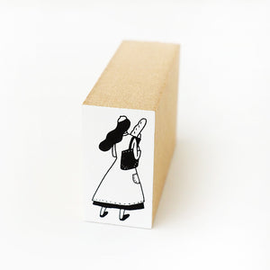 Asanel Pokonuru Rubber Stamp - Shopping Lady