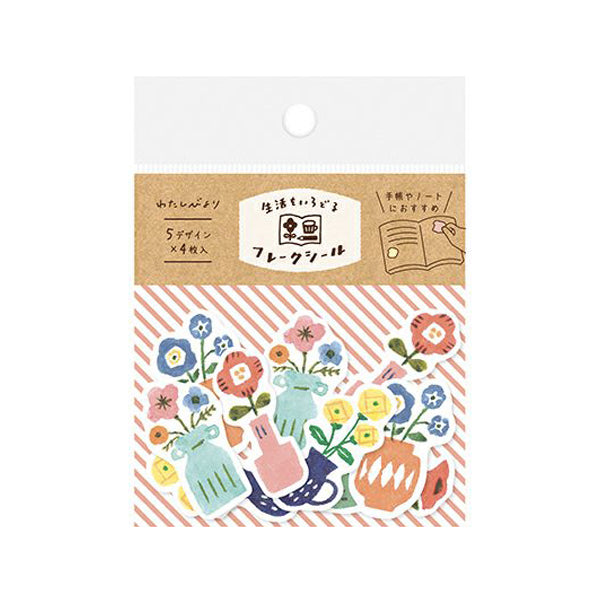 Furukawa Paper Paper Sticker Flakes - Vase QSA101
