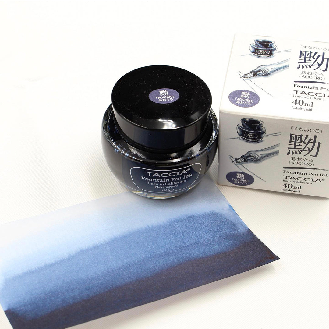 TACCIA Sunao-iro Fountain Pen Ink 40ml - Aoguro (Blue-Black) TFPI-WD40-10