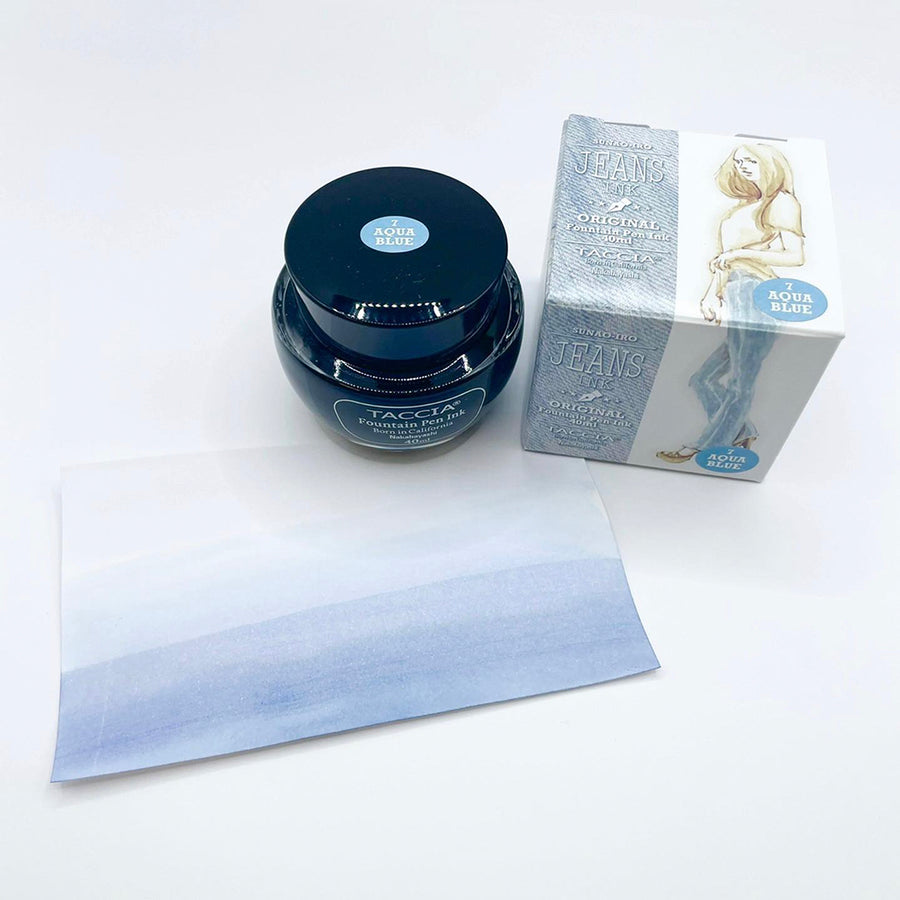 TACCIA Fountain Pen Ink 40ml -Jeans - Aqua Blue TFPI-WD401-7