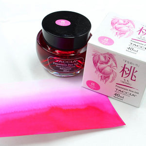 TACCIA Sunao-iro Fountain Pen Ink - Momo (Pink) TFPI-WD40-06