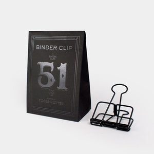 Tools to Liveby Binder Clips - Black - 51mm