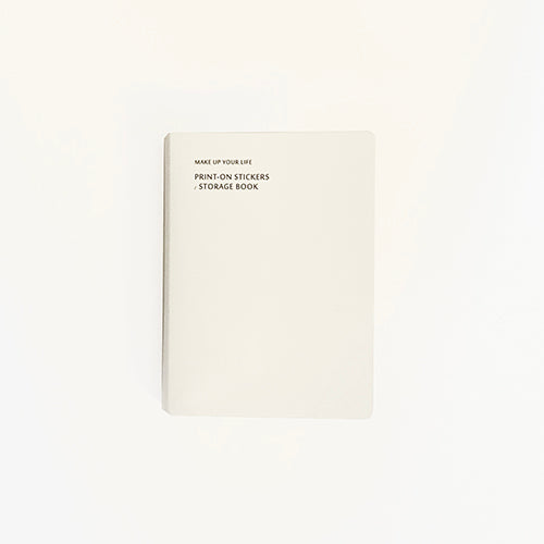 MU Print On Sticker Storage Folder - White