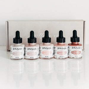 Written Word Calligraphy x Dr. Ph Martins Ink Set - Warm Tones