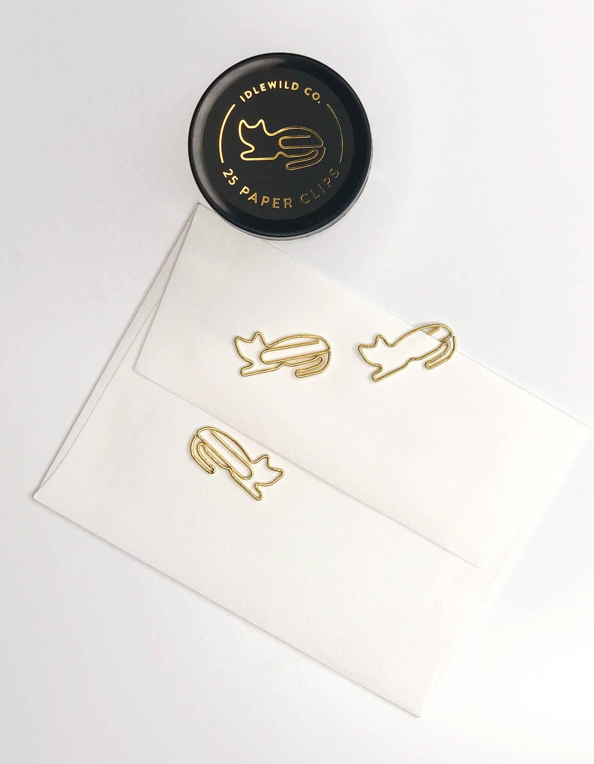 Idlewild Co - Gold Paper Clips - Cats