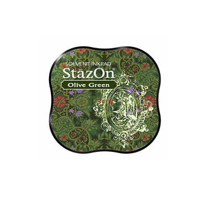 TSUKINEKO StazOn Olive Green Ink Pad