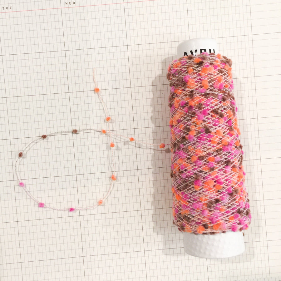 Avril Yarn Minicone Puff D-1065-P in Pink / Blue or Yellow Green