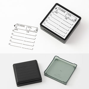 Midori Pre-Inked Paintable Stamp - Planning