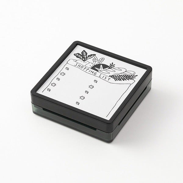 Midori Pre-Inked Paintable Stamp - Shopping List