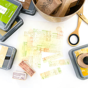 Washi Paper Sticker Sheets - White Blank - B5 Size